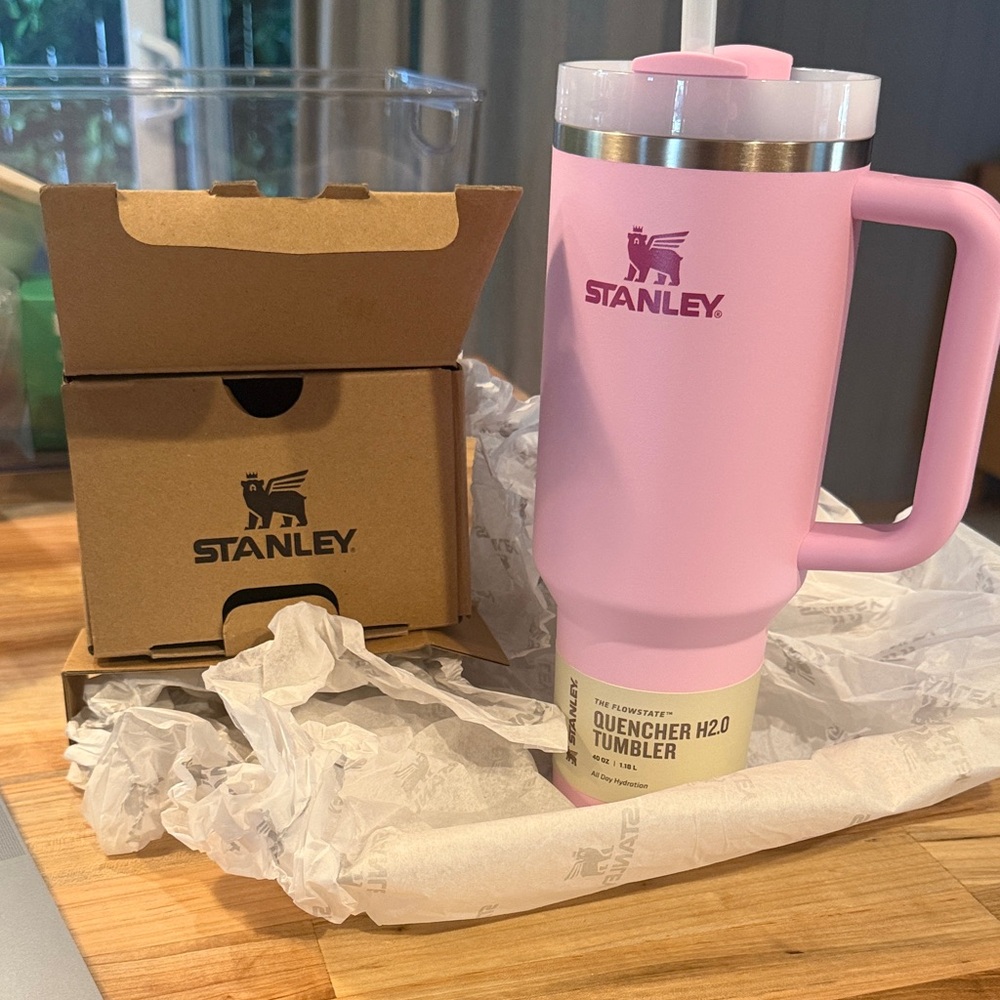 Stanley Pink Travel Tumbler with Handle